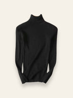 Black Turtle Neck – Slim-Fit Elastic Knit