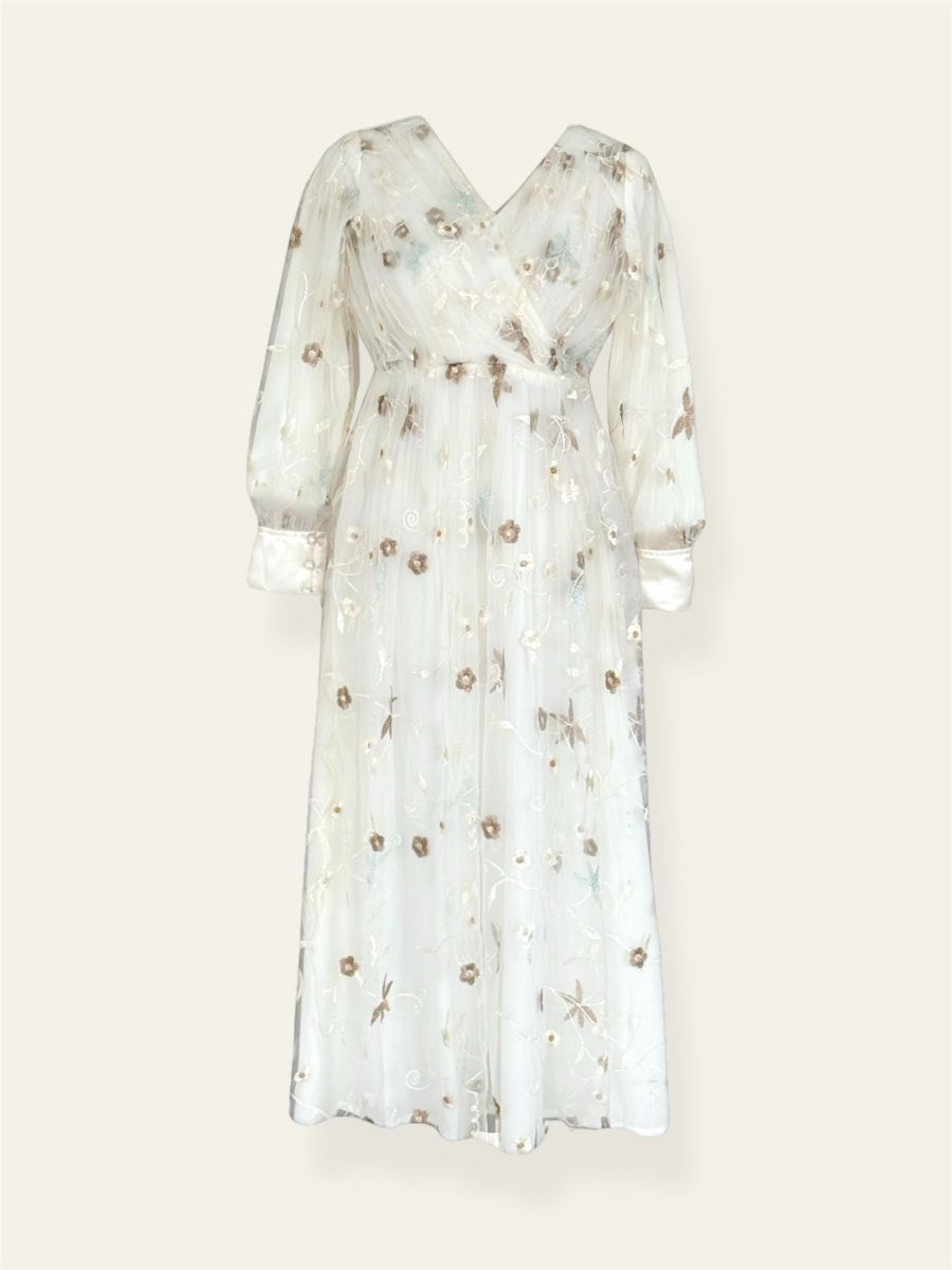 Poise Net Embroidered Formal Dress