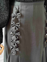 Moss Bow-Panel Skirt