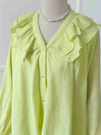 Citrus Ruffled Top