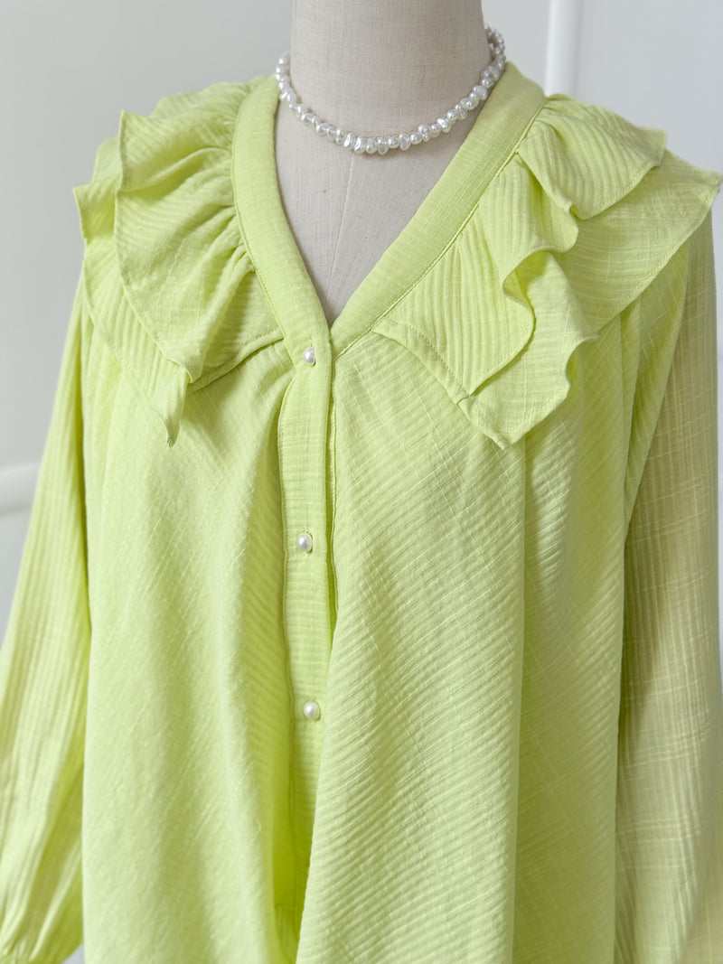 Citrus Ruffled Top