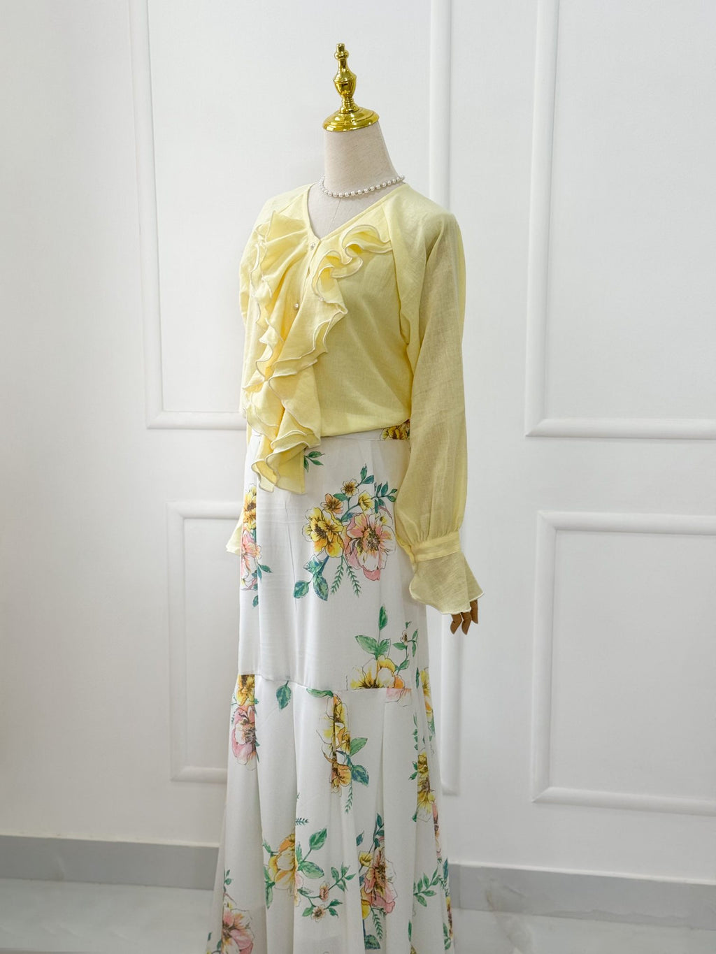 Buttercream Ruffled Top