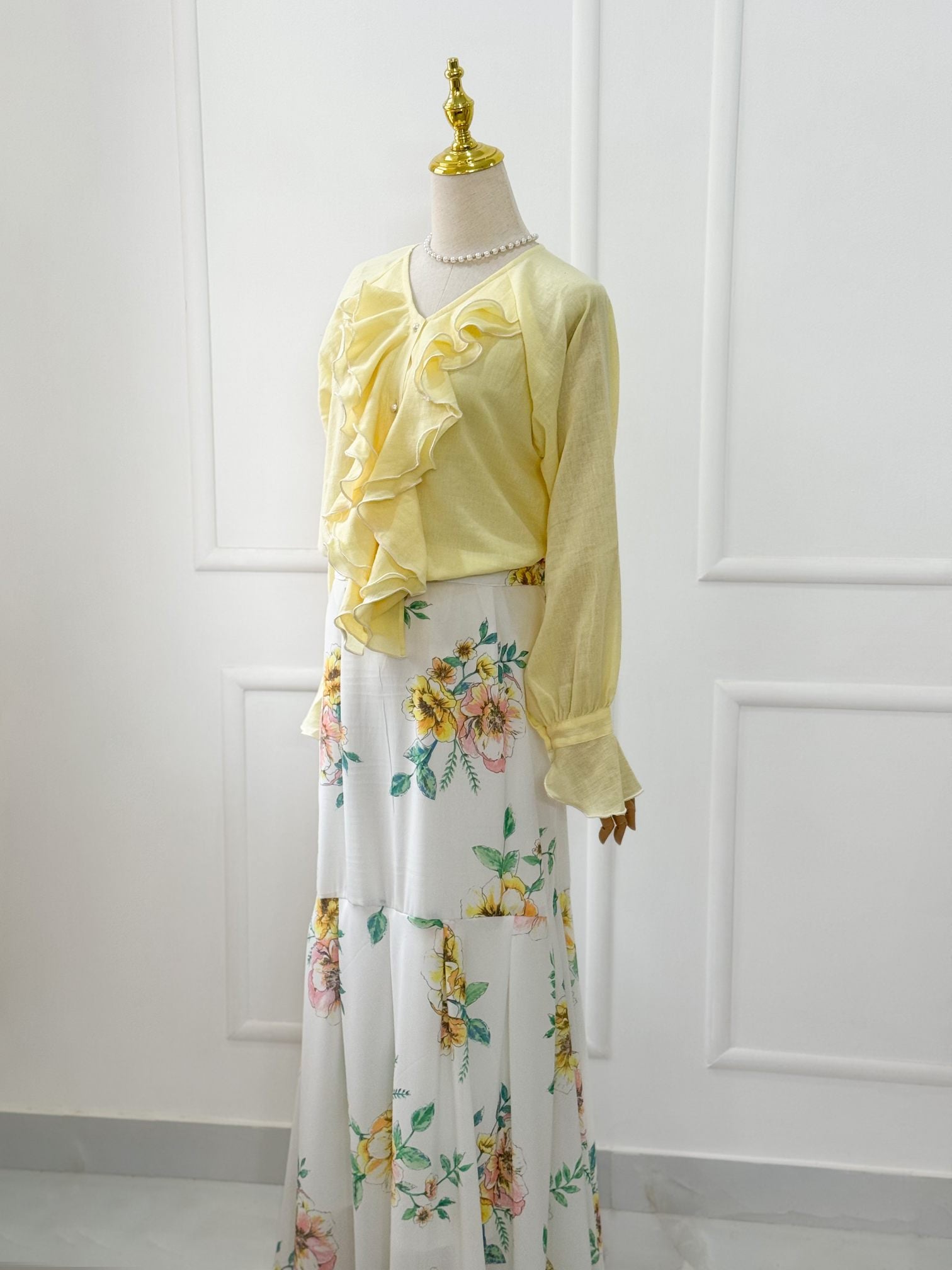 Buttercream Ruffled Top