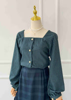 Pixi Buttoned Down Chequered Top
