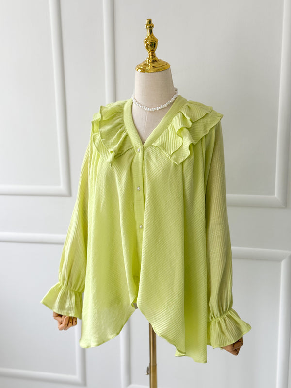 Citrus Ruffled Top