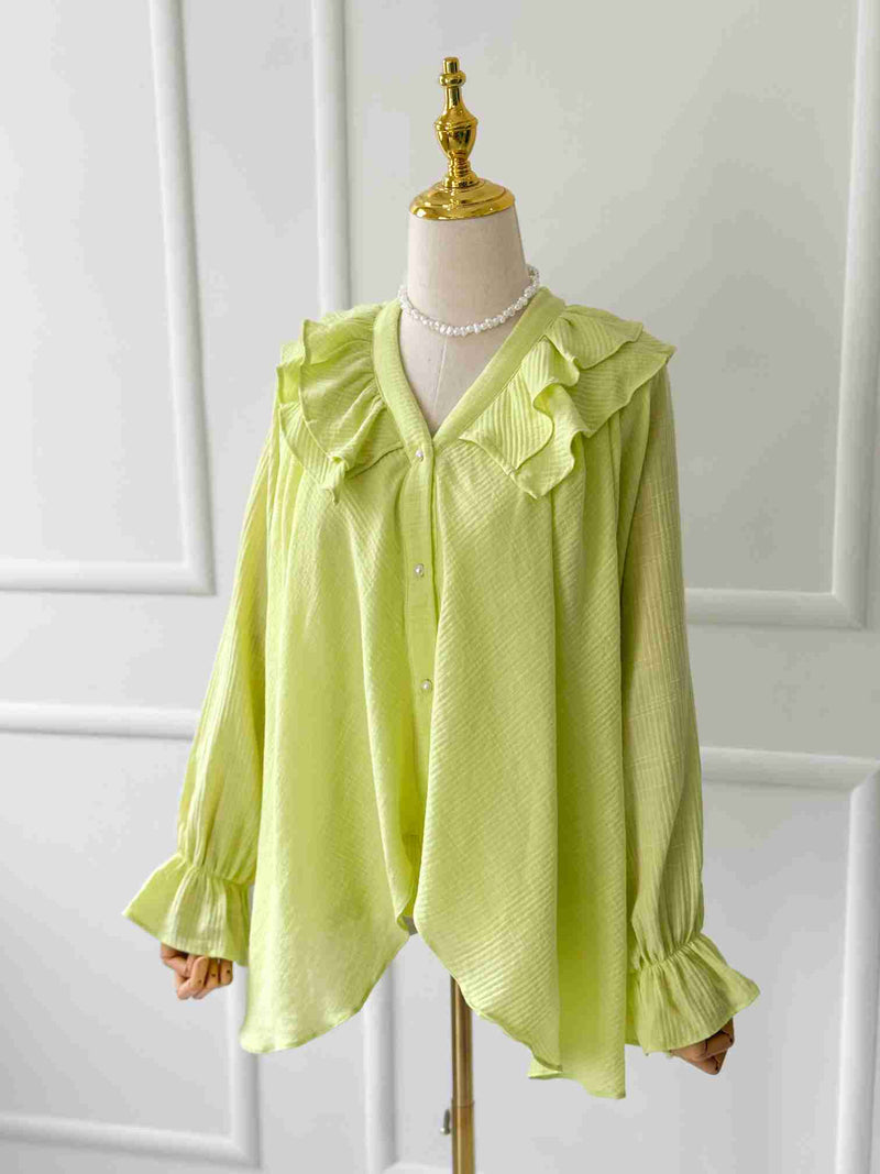 Citrus Ruffled Top