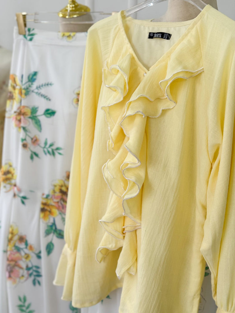 Buttercream Ruffled Top