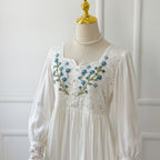 Dove Embroidered Long Dress