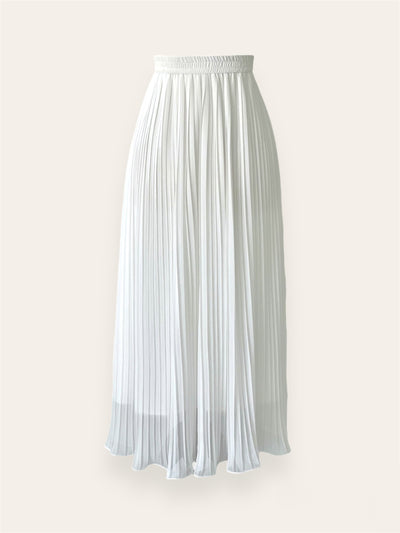 White pleated skirt