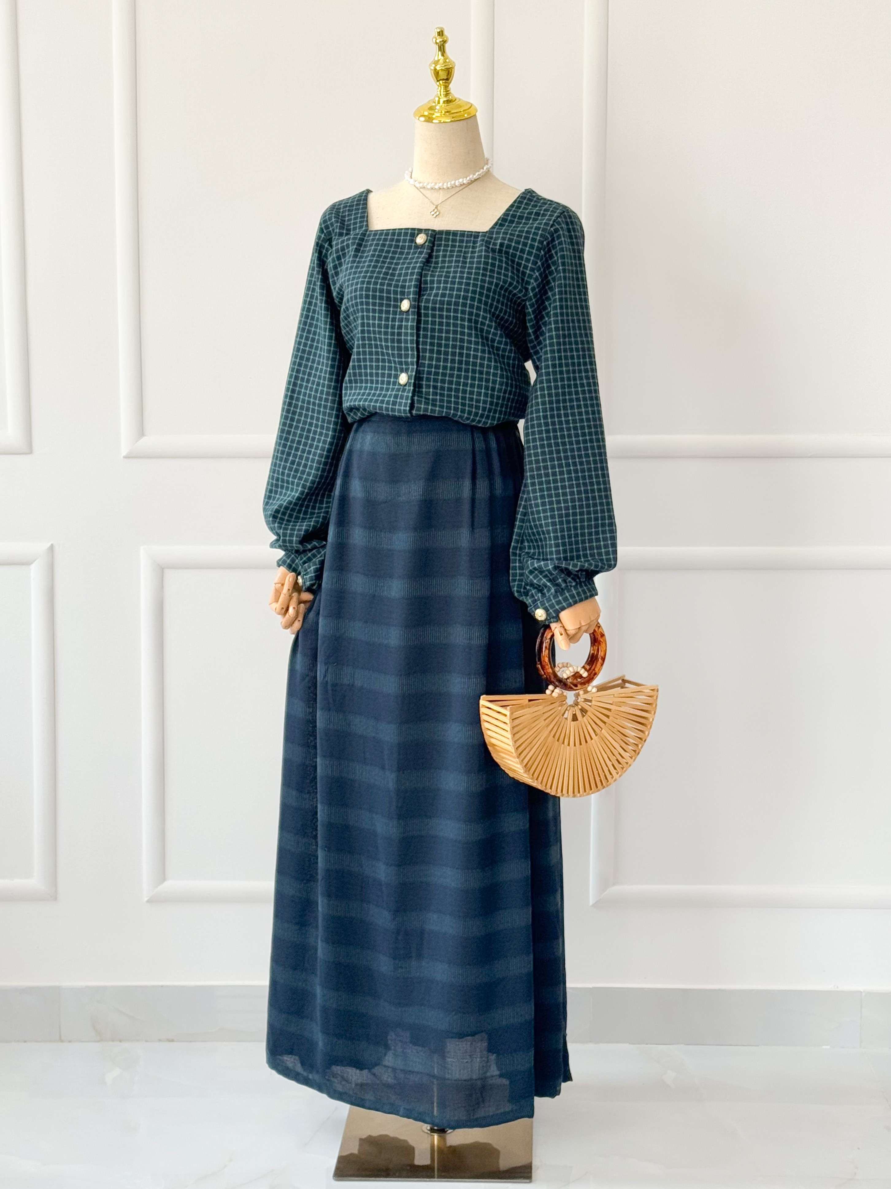 Pixi Buttoned Down Chequered Top