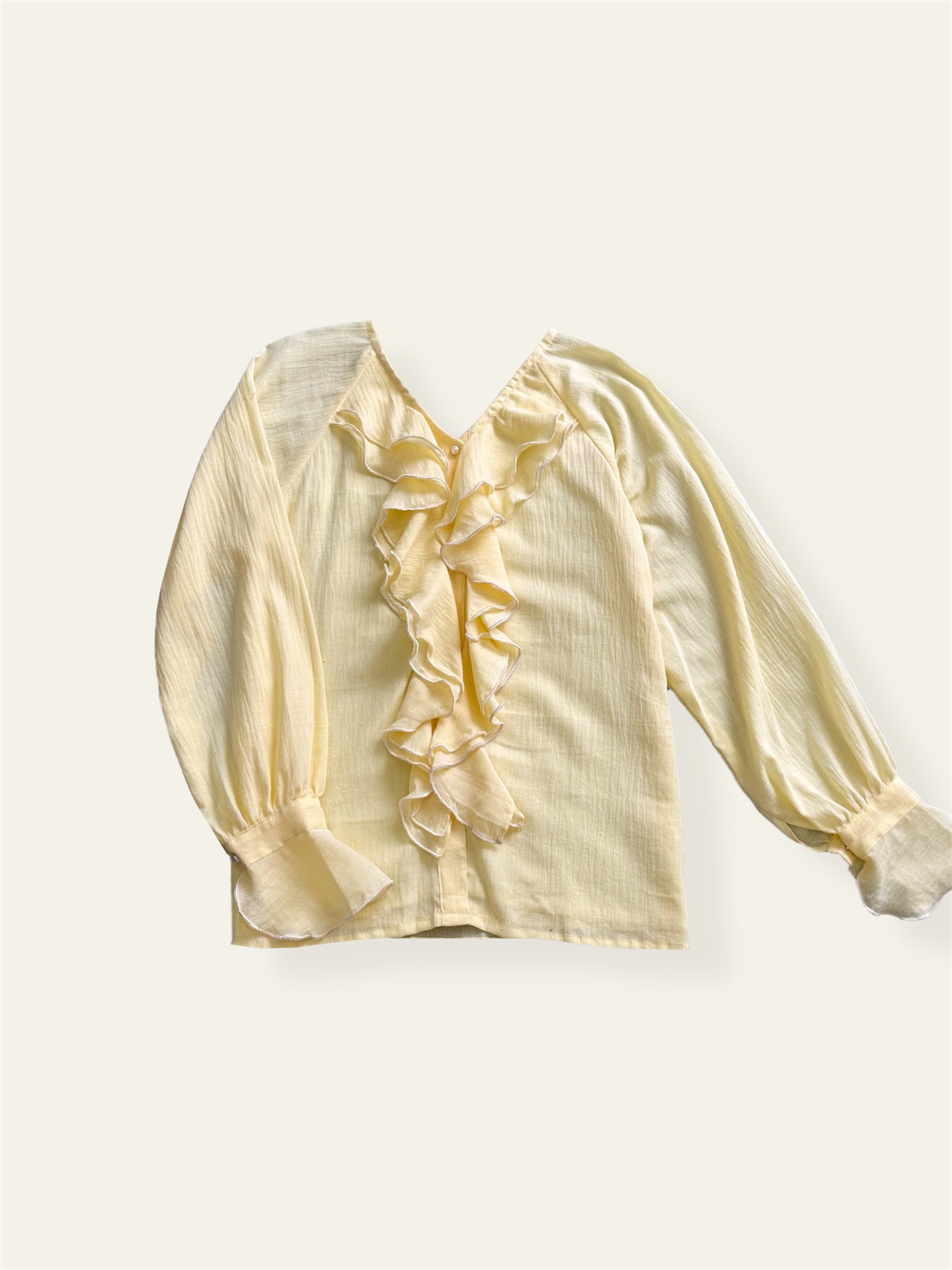 Buttercream Ruffled Top