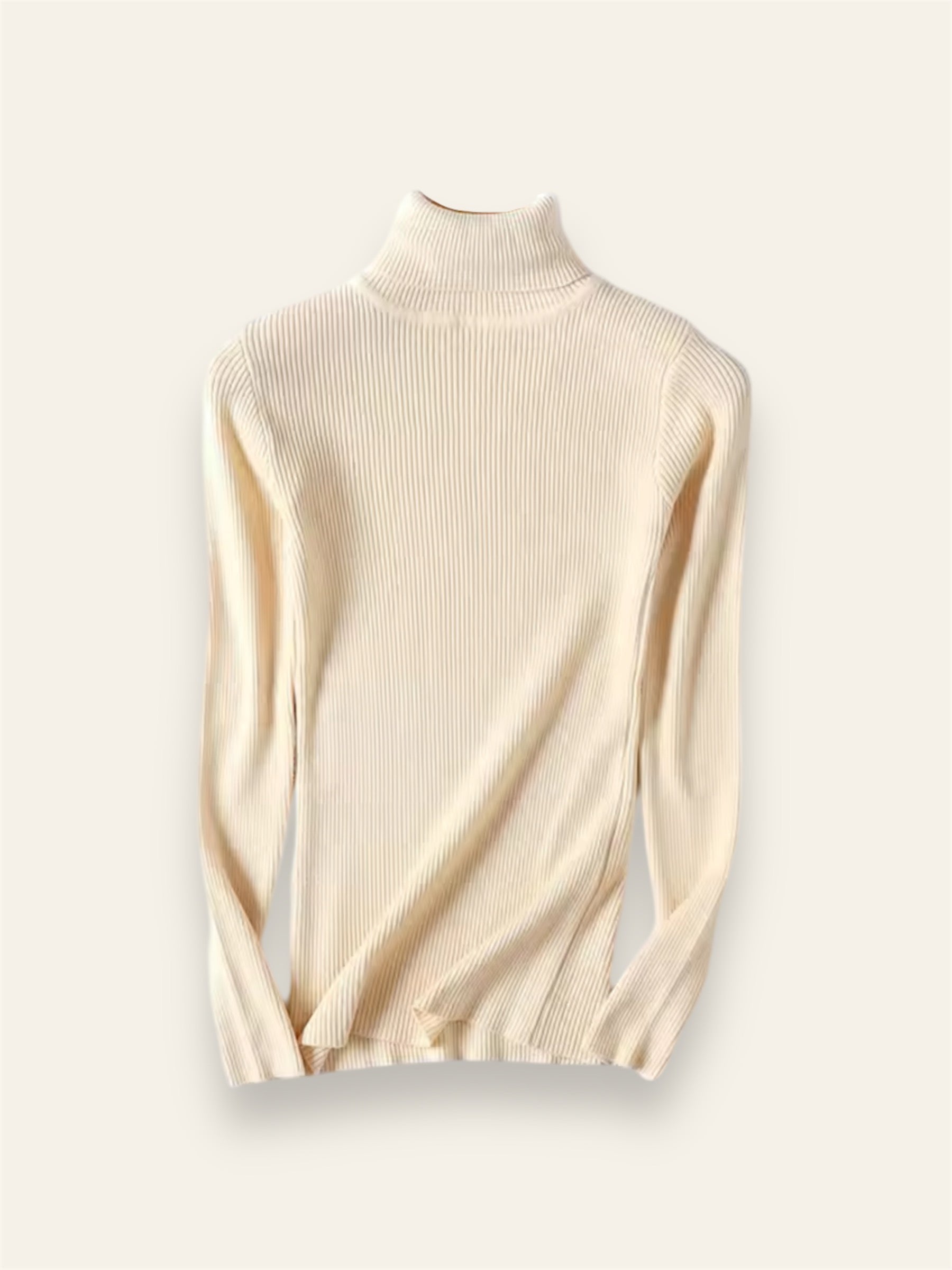 Buy Beige Turtle Neck - Slim Fit & Stylish | Taara Clothing