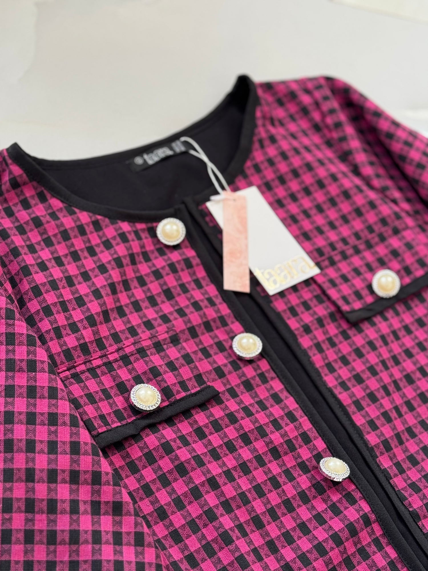 Plush plaid jacket