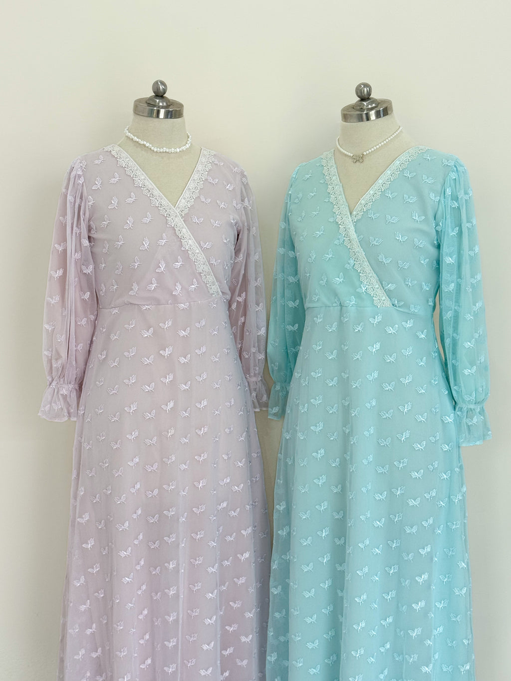 Blush Embroidered Net Dress