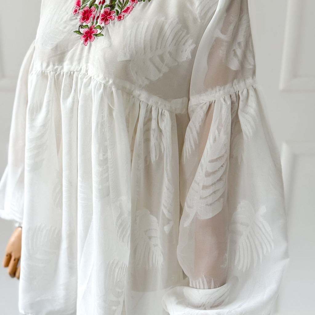 Camellia Embroidered Boho Top
