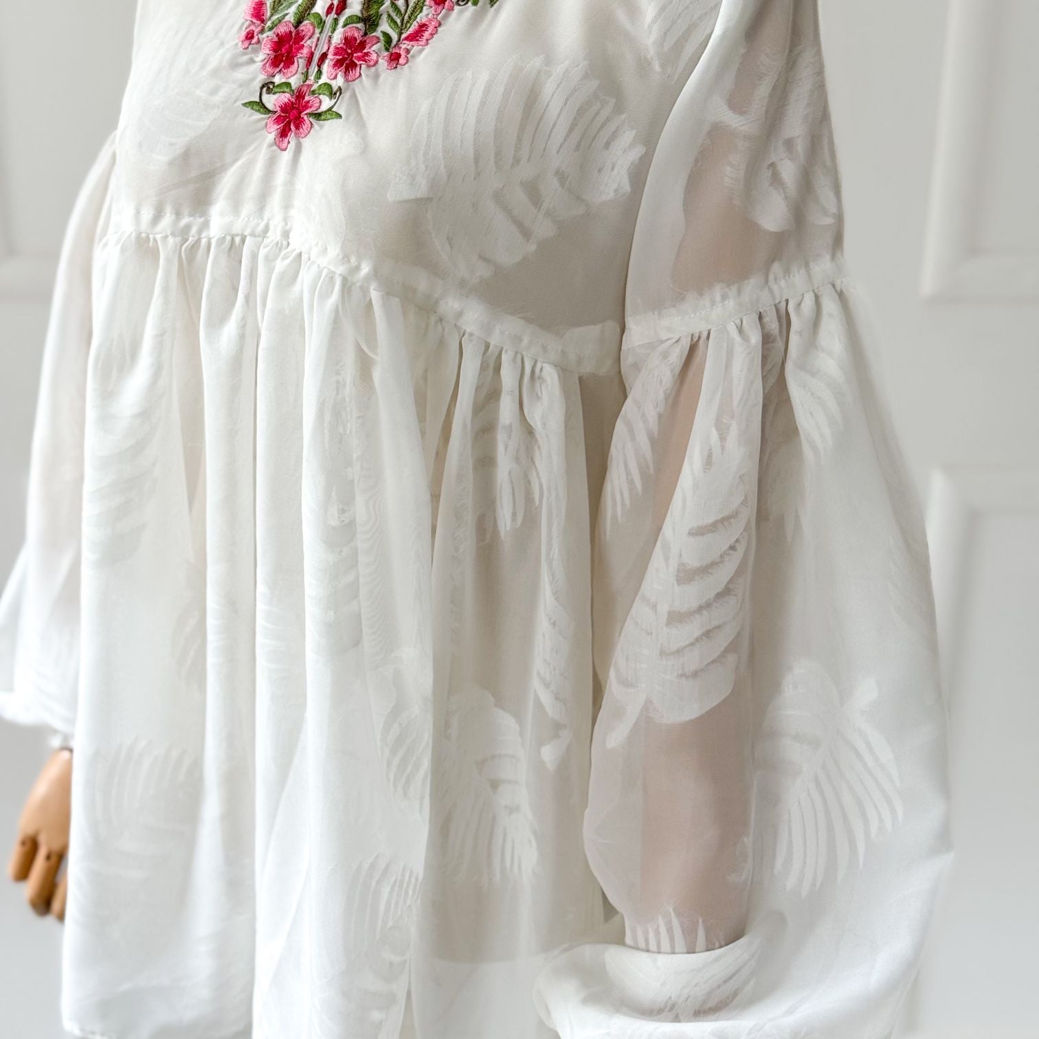 Camellia Embroidered Boho Top