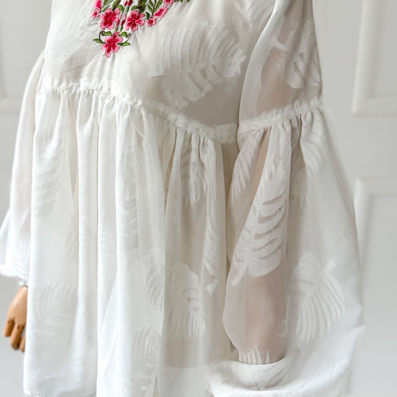 Camellia Embroidered Boho Top