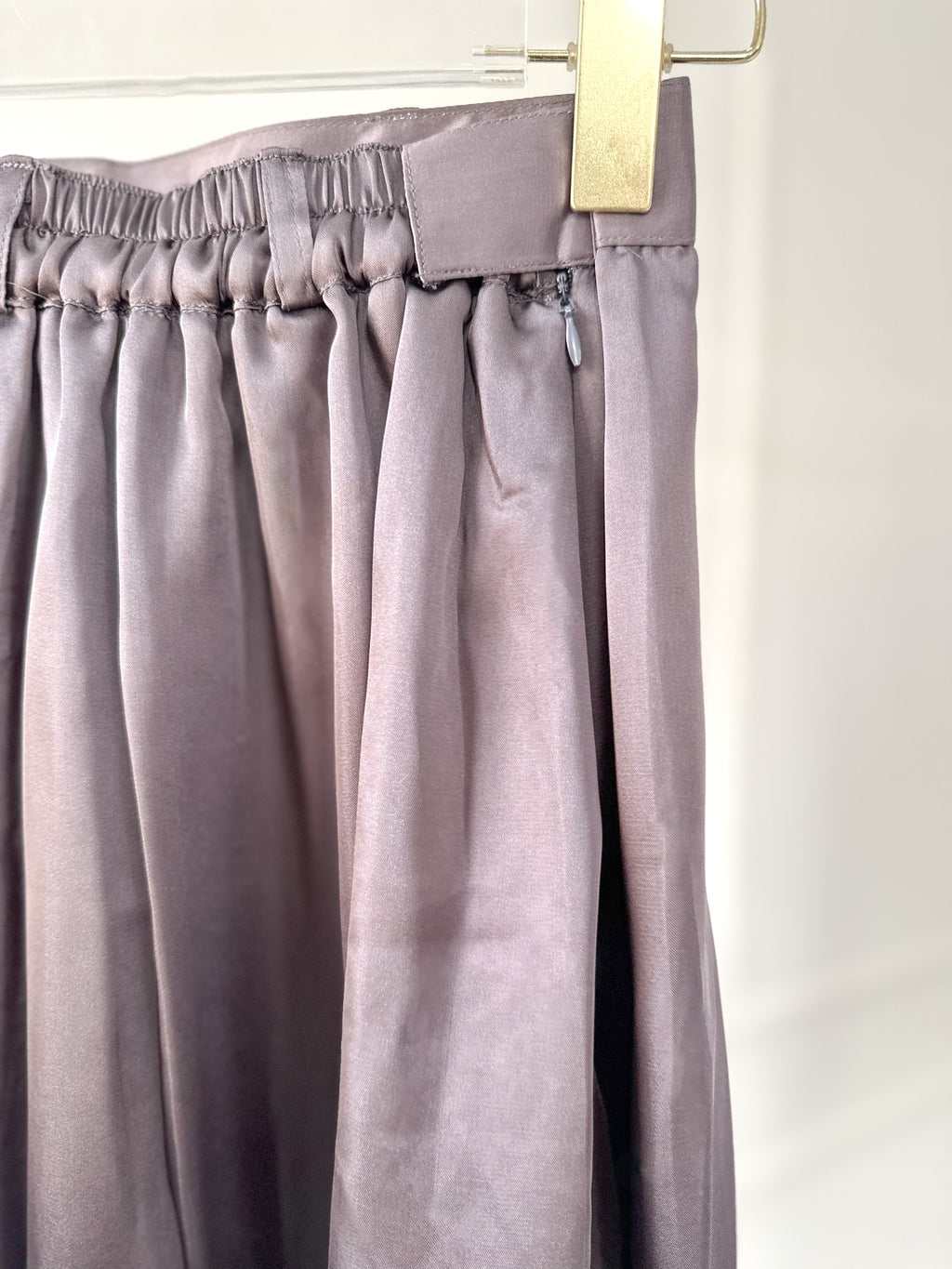 Grey Silk Skirt