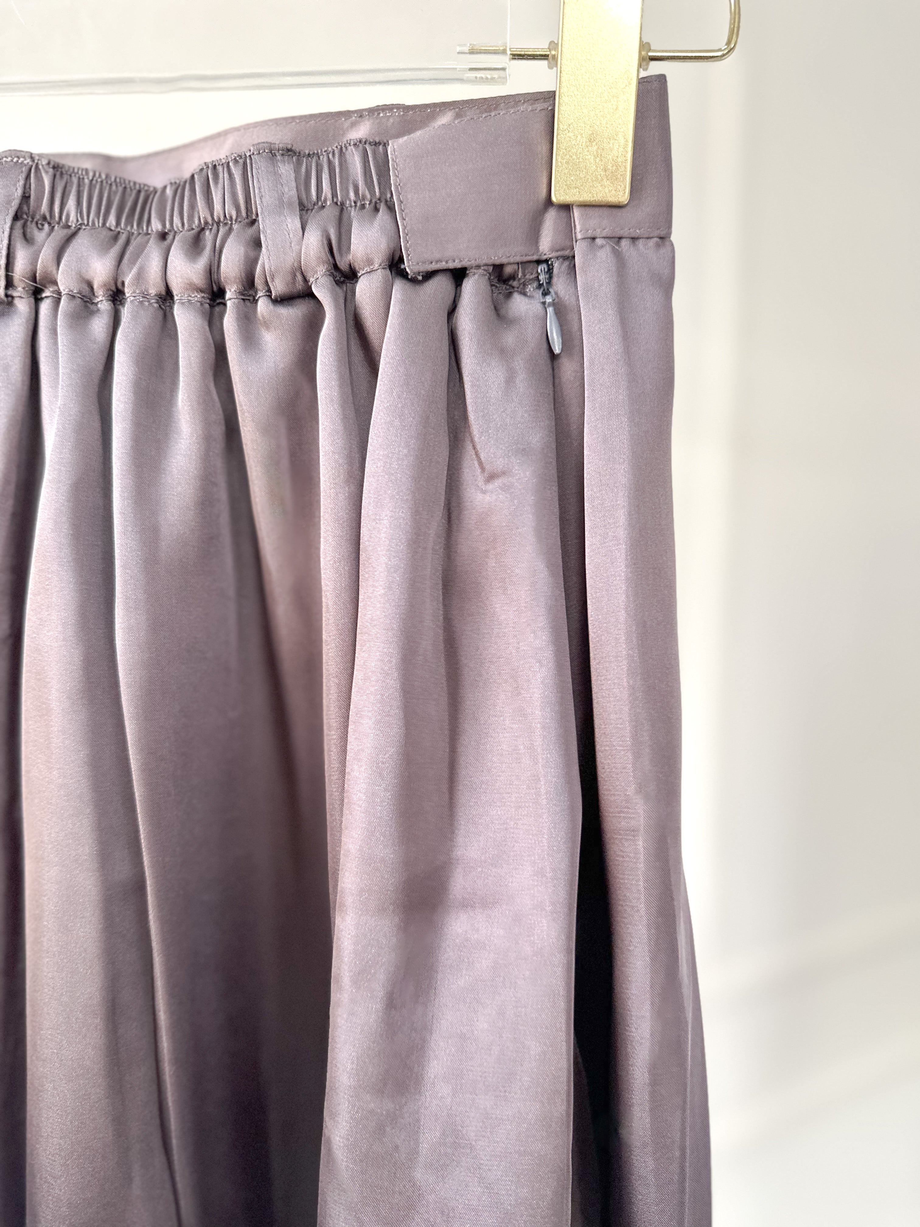 Grey Silk Skirt