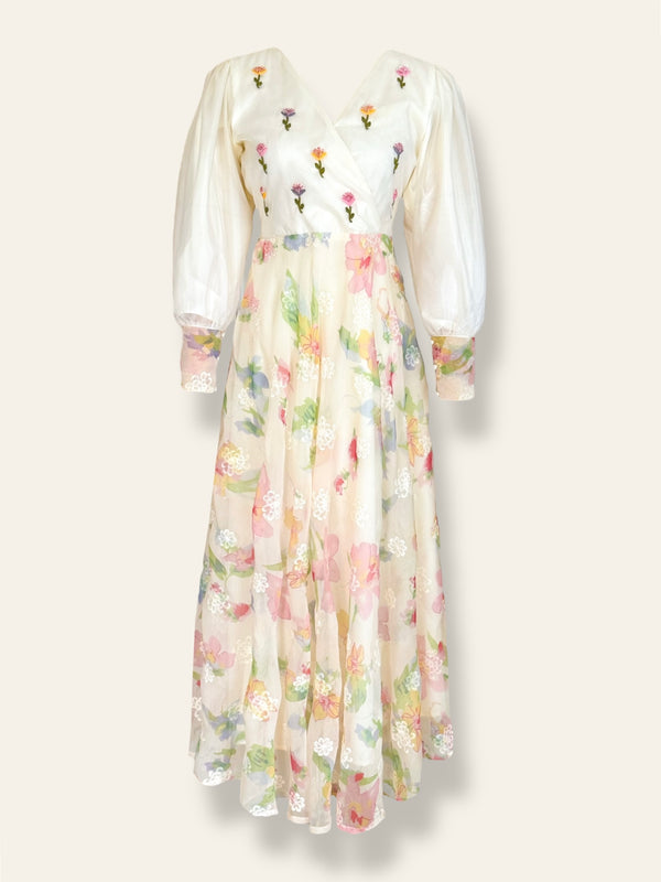 Spring Embroidered Long Dress