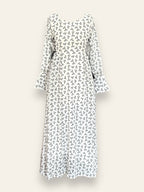 Petal Long Dress with Side Lace-up