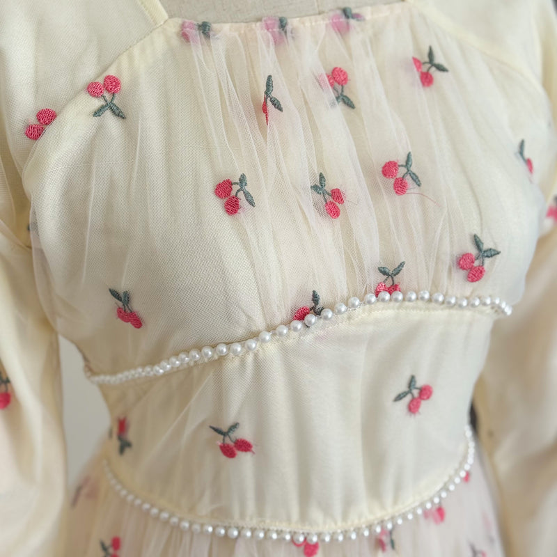 Chérie Embroidered Long Dress