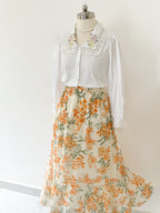 Orchid Floral Long Skirt