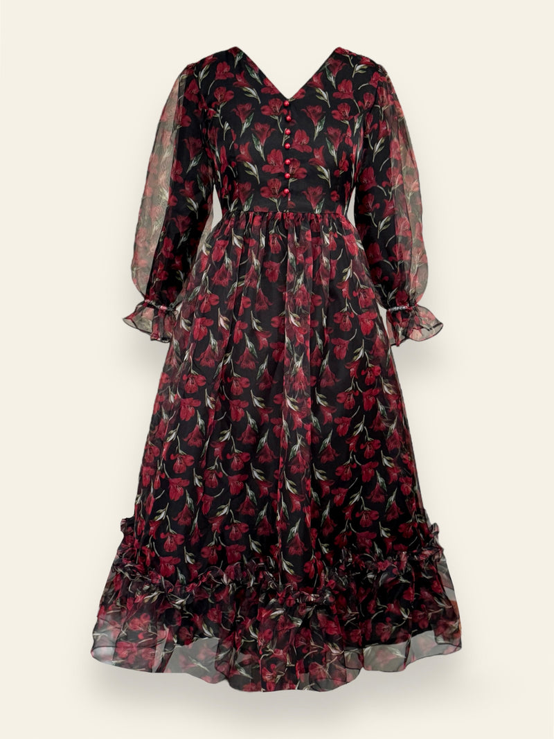 Twilight Floral Long Sleeves Dress
