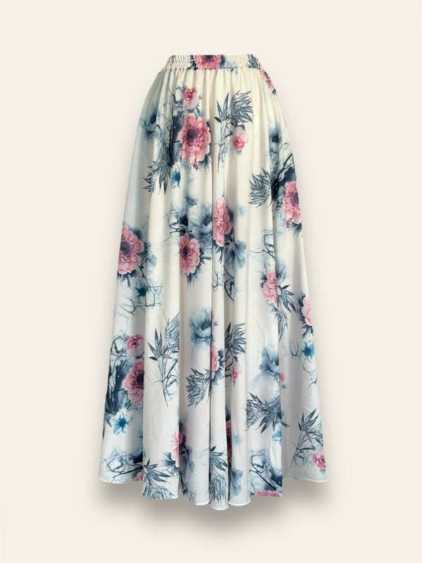 Aura Floral Long Skirt
