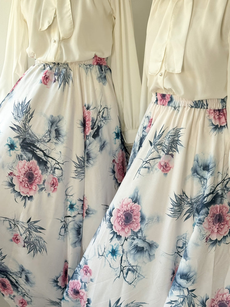 Aura Floral Long Skirt