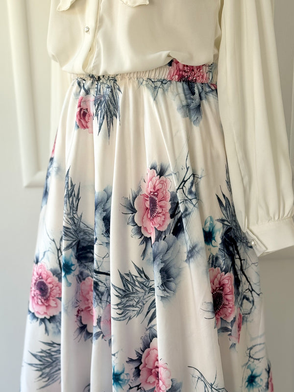 Aura Floral Long Skirt
