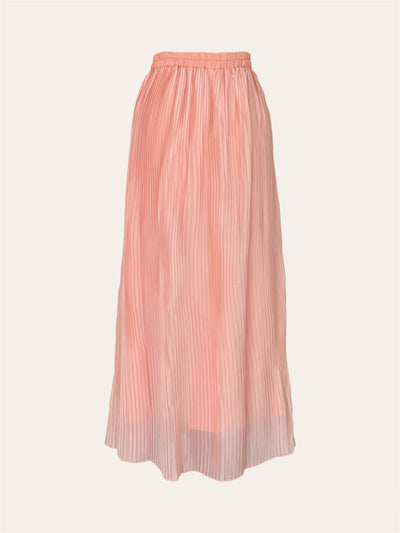 Peach Pleated Skirt