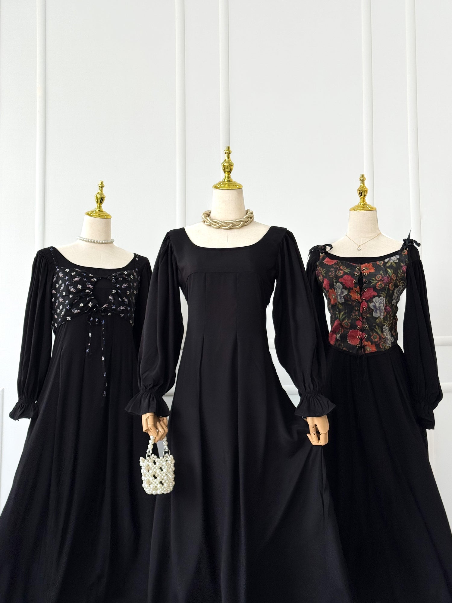 Black Silk Long Dress