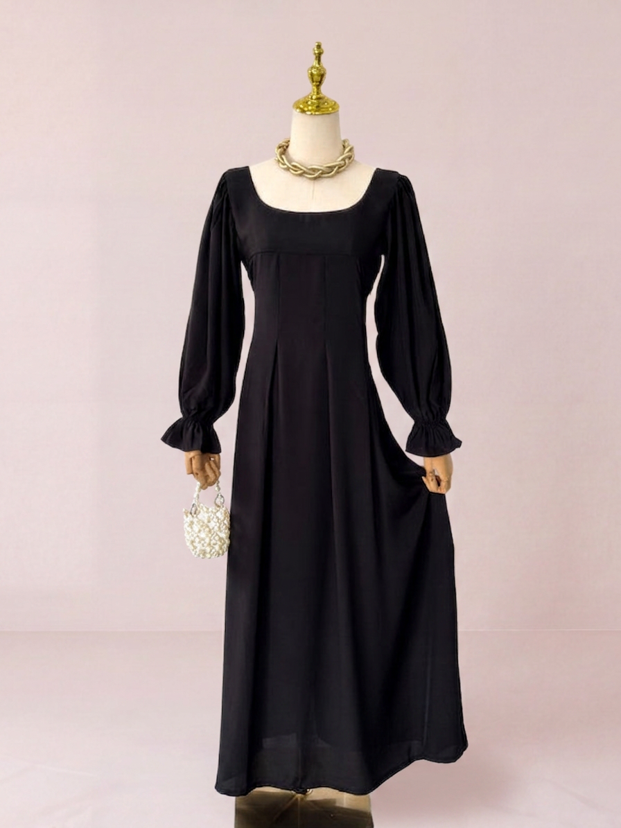 Black Silk Long Dress