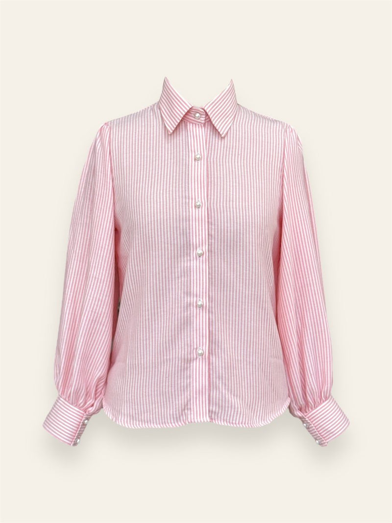 Candy Pink Button Down Top