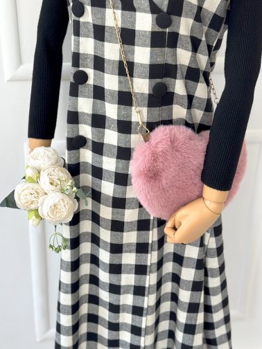 Chess Wrap Dress – Elegant Long Party Style