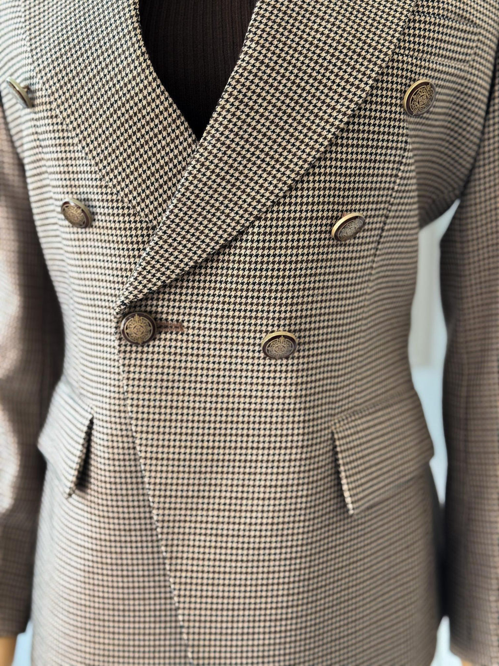 Chestnut Grid Tailored Blazer
