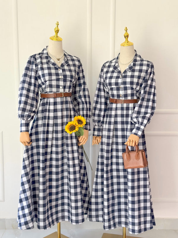 Eden Long Dress with Puff Sleeves