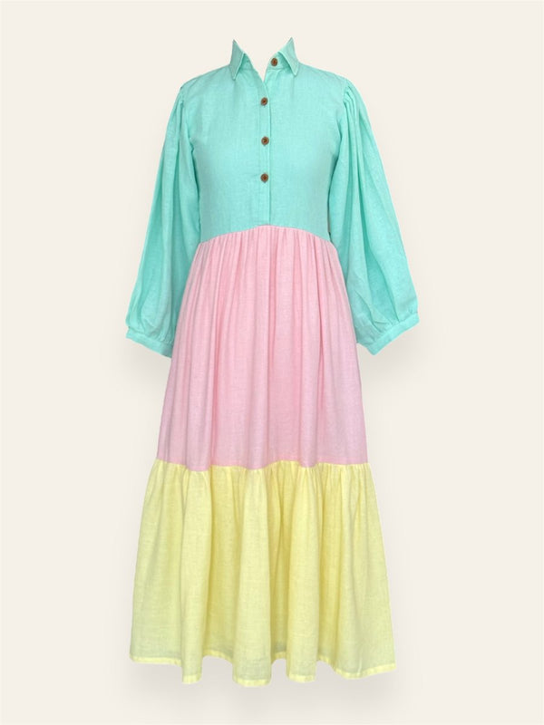 Marshmallow Irish Cotton Long Dress