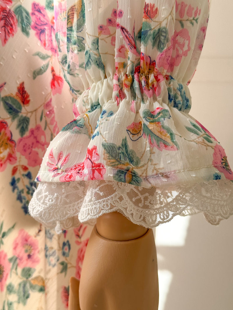 Melora Floral Pink Long Dress