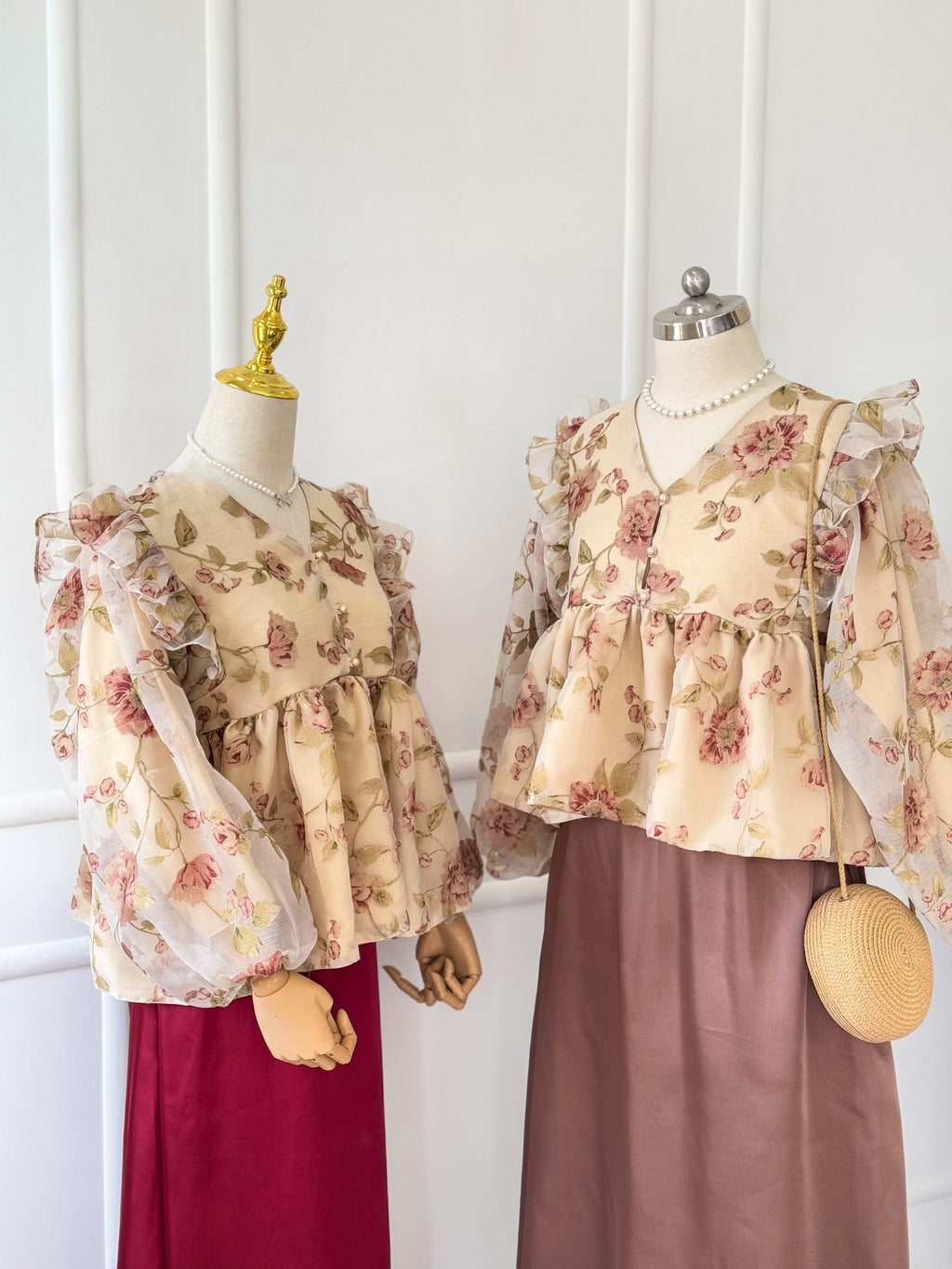 Mocha Brown Long Silk Skirt