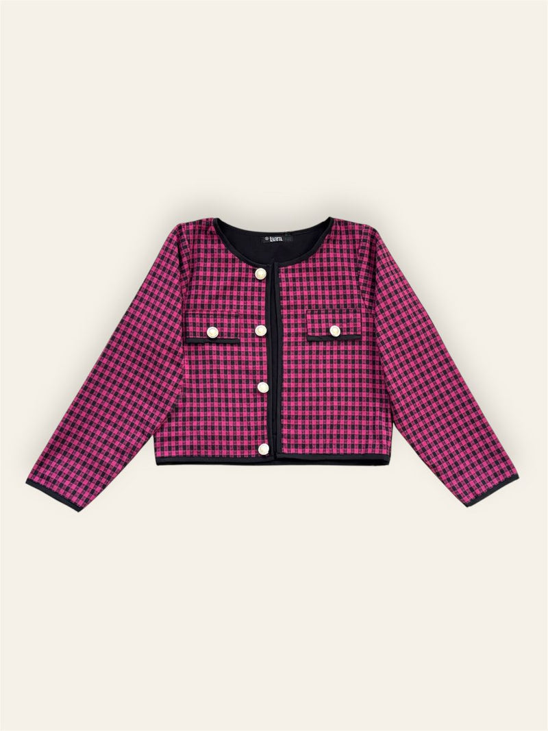 Plush Plaid Autumn Jacket