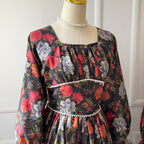 Rosabelle Black Vintage Long Dress