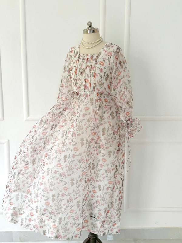 Lily Floral Printed Long Dress