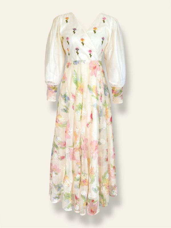 Spring Embroidered Long Dress