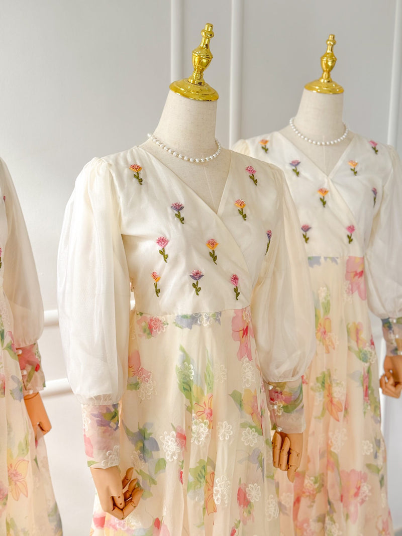 Spring Embroidered Long Dress