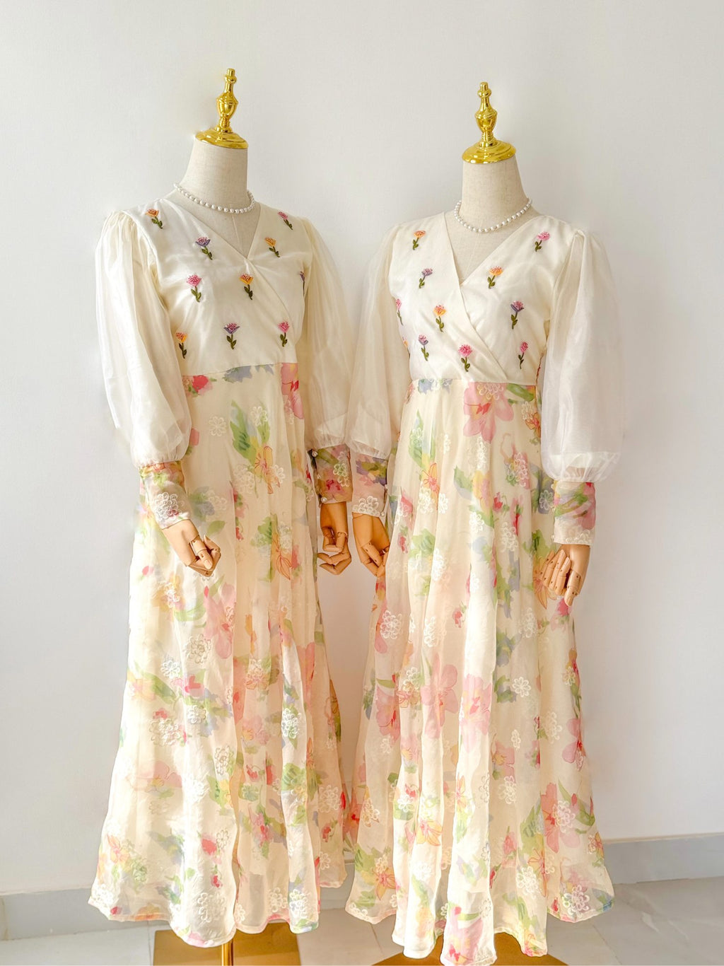 Spring Embroidered Long Dress