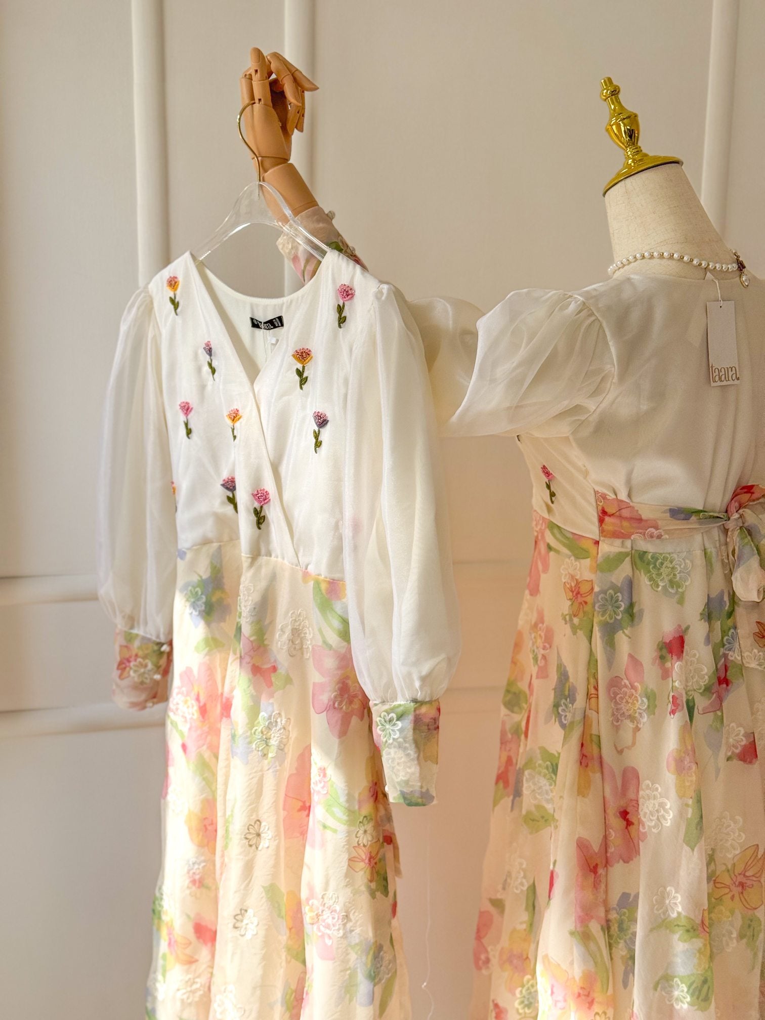 Spring Embroidered Long Dress