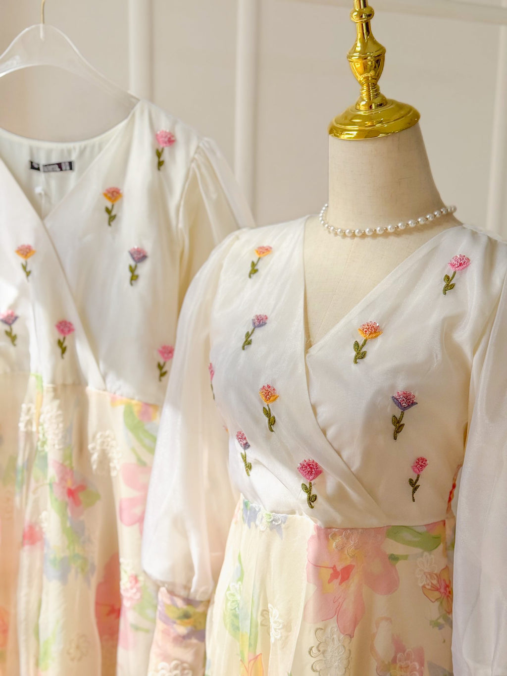 Spring Embroidered Long Dress